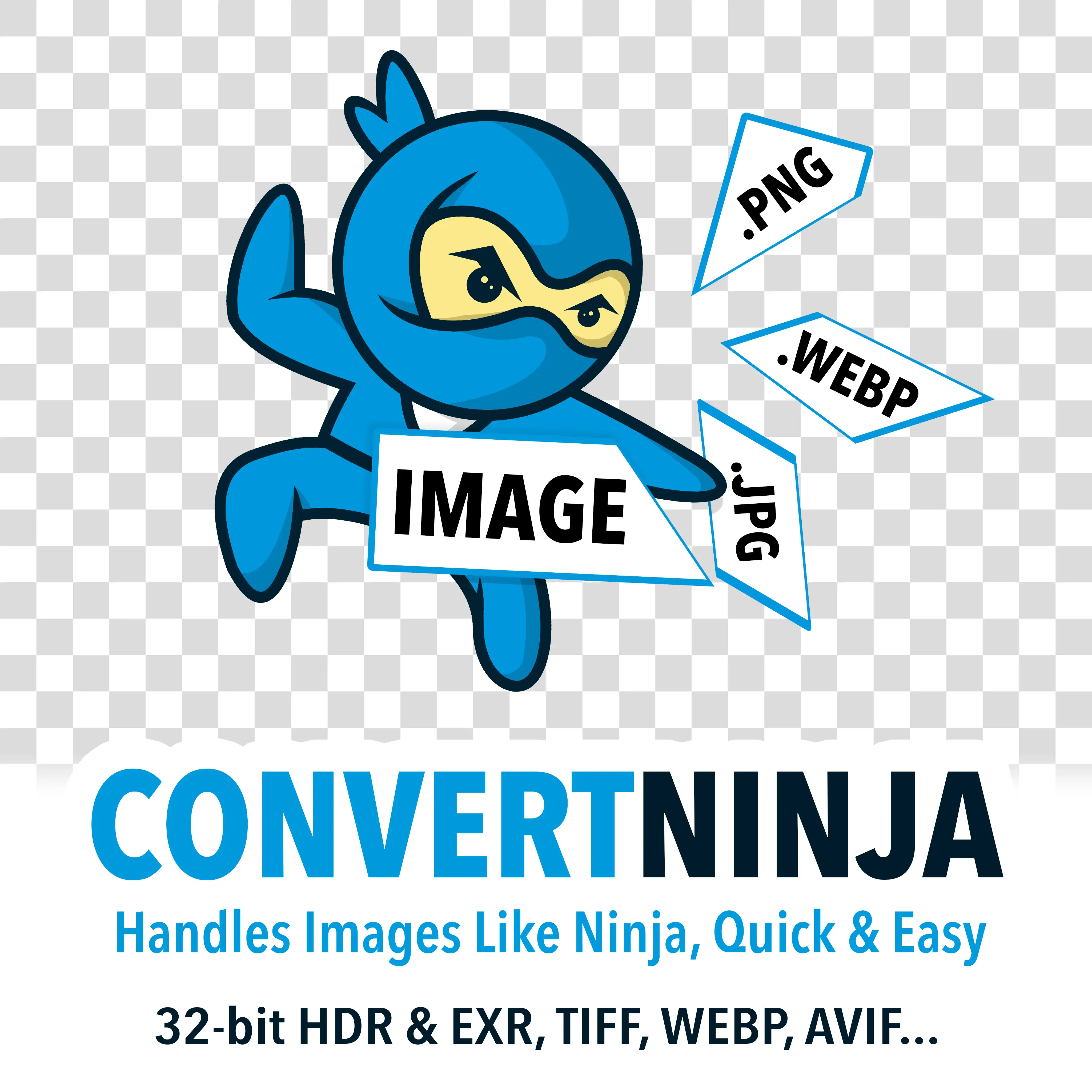 Image Convert Ninja logo. Quick and simple online image conversion service for most popular picture formats, including HDR support.